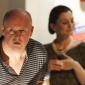 <p>Mark Le Brocq as Biedermann & Alinka Kozari as Babette, <em>Biedermann and the Arsonists</em>, photography Martin Smith</p>