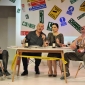 <p>Matthew Hargreaves (Eisenring), Mark Le Brocq (Biedermann), Alinka Kozari (Babette) & Leigh Melrose (Schmitz),&nbsp;<em>Biedermann and the Arsonists</em>, photography Robbie Jack</p>