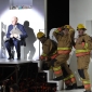 <p>Mark Le Brocq as Biedermann, Johnny Herford, Bradley Travis & Adam Sullivan as the Firemen,&nbsp;<em>Biedermann and the Arsonists</em>, photography Robbie Jack</p>