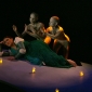 <p>Rebecca Ryan, Vena Ramphal and Amina Khayyam in <em>Orlando</em>, photograph by Belinda Lawley</p>